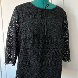 Talbots Black Lace Top / Blouse, Women’s Size 2XP, worn once, and cleaned